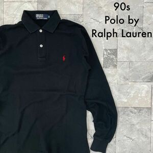 90s Polo by Ralph Lauren ポロラルフローレン ポロシャツ 長袖 アクティ21 日本製 ヴィンテージ サイズS 玉FL3031