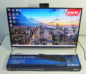 富士通 23.8インチフルHDモニタ一体型PC FMVF7D1BB i7-8750H 2.20GHz DDR4-16GB 新品SSD1TB 地デジ Blu-ray オフィス 新品/WKB/WMS付 Win11