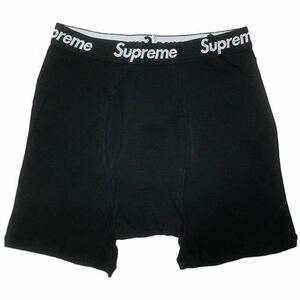 シュプリーム大阪店購入Supreme × Hanes Boxer Briefs ボクサーブリーフ ヘインズ ボクサーパンツ BLACK 黒 ブラックSサイズ新品1枚単品