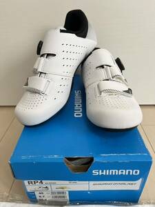 【新品3】SHIMANO シマノ RP4 サイズ40EU 25.2㎝ SH-RP400 WHITE BLACK /シマノ タオルオマケ付き！