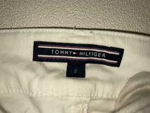 TOMMY トミーヒルフィガー ホワイト テーパード パンツ コットン 牛革_画像5