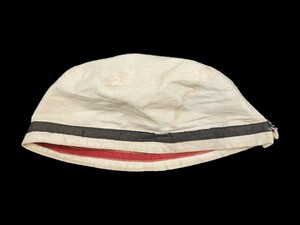実物 日本海軍 水泳帽 旧日本軍 水練 帽子 55cm 海軍兵学校 帝国海軍 制帽 