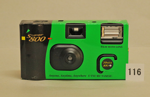 ｗ１１６　写ルンです　(フジ・Ｓｕｐｅｒ８００)　電池フィルム抜き済品　定形外便発送可