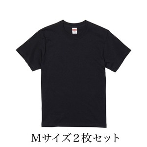 新品 United Athle 5.6オンス ハイクオリティー Tシャツ アダルト ブラック 黒 Mサイズ 2枚セット 100%コットン 丸胴仕様 丸首 5001-01