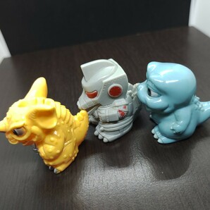 ゴジラ倶楽部 ゴジラ大図鑑 指人形 3体セット メカゴジラ ミニラ バラゴン カラーフィギュアの画像5