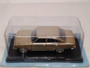 ◆33 アシェット 定期購読 国産名車コレクション スペシャルスケール 1/24 vol.33 トヨタ コロナ マークⅡ Toyopet Corona MarkⅡ (1968)