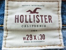 HOLLISTER ホリスター スリム ストレート SLIM STRAIGHT ヴィンテージ ウォッシュ クラッシュ ダメージ デニム ジーンズ W28 L30_画像9