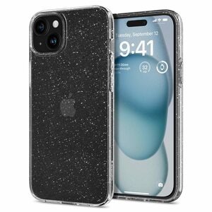 Spigen iPhone15 ケース ラメ入り 薄型 耐衝撃 軽量 黄変抑制 ワイヤレス充電対応 ACS06788 クリスタル・クオーツ