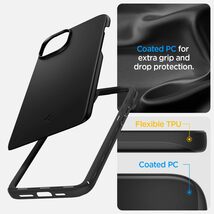 Spigen iPhone15ケース 薄型 耐衝撃 軽量 2重構造 マット仕上げ ワイヤレス充電対応 ACS06776 ブラック_画像4