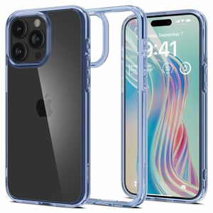 Spigen iPhone15ProMax ケース クリア ストラップホール 米軍MIL規格 ウルトラ・ハイブリッド ACS07046 スカイ・クリスタル