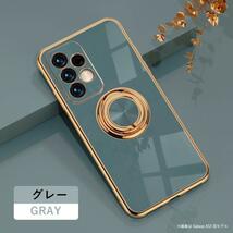 Galaxy A53 5G ケース リング付き メッキ カバー TPU 耐衝撃_画像6