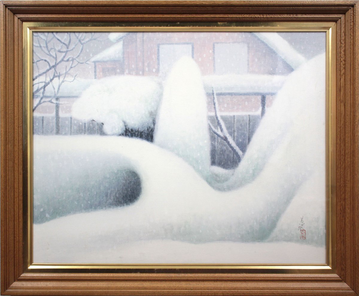 Koji Takagi Snow Peinture japonaise [Authentique garanti] Peinture - Hokkaido Gallery, Peinture, Peinture japonaise, Paysage, Vent et lune