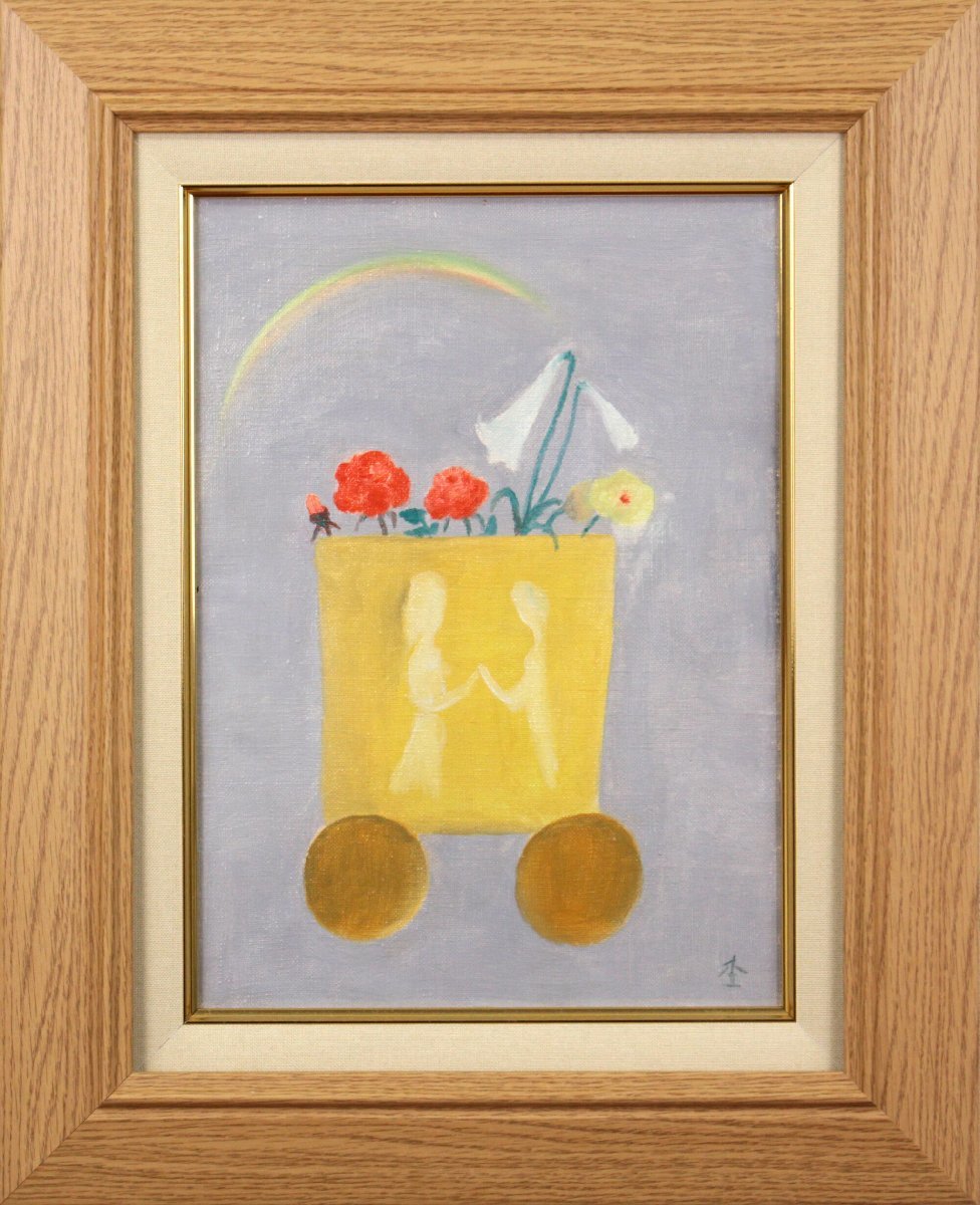 Takeo Mokuda Dialogue de la peinture à l'huile du chariot flottant [authentique garanti] Peinture - Galerie Hokkaido, Peinture, Peinture à l'huile, Nature morte