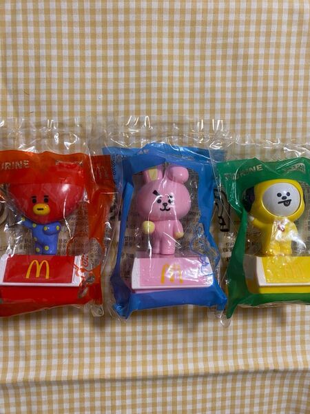 BTS BT21 韓国マクドナルド限定 フィギュア テテ、ジョングク、ジミン 