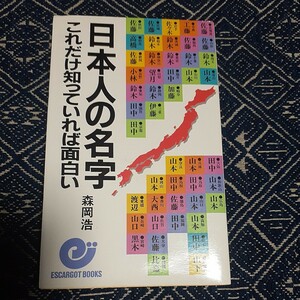 日本人の名字 これだけ知っていれば面白い 森岡浩