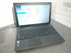 【現状品】管1T112 TOSHIBA dynabook Satellite B554/M PB554MEB1R7HA71 CPU core i5-4210M Bios起動OK HDD無、メモリー2GB、バッテリー無