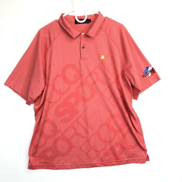 ルコックスポルティフゴルフコレクション ゴルフポロシャツ 速乾 LLサイズ QG2529 ピンク系