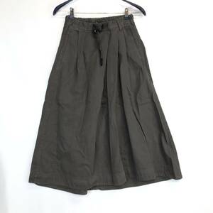 GRAMICCI Gramicci skirt lady's tail cut skirt GLSK-21F003 long skirt flair skirt S size light black 