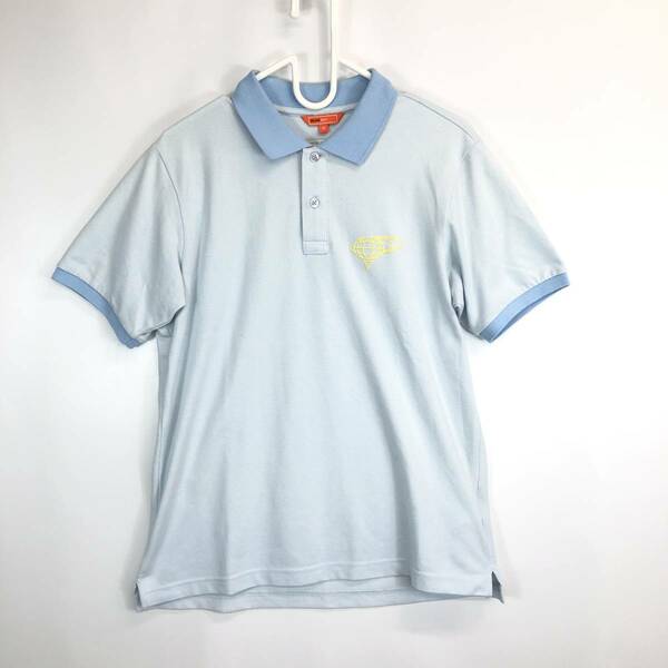 ビームスゴルフ BEAMS GOLF 半袖ポロシャツ ゴルフ 水色系 Mサイズ 日本製 82-02-0416-444
