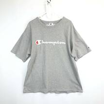 90s チャンピオン 半袖Tシャツ Lサイズ エルサルバドル製 グレー ロゴプリント_画像1