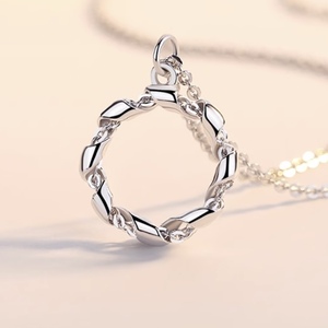 PT950 platinum pendant top necklace charm everyday using one Point simple round circle round shape lady's 