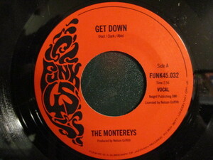 The Montereys ： Get Down 7'' / 45s (( 70's フロリダ Deep Funk 45's )) c/w Devastation - Congestion (( 落札5点で送料当方負担