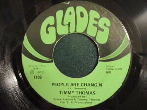 Timmy Thomas ： People Are Changin' 7'' / 45s (( 70's マイアミ Organ + リズムエース )) c/w Rainbow Power (( 落札5点で送料当方負担