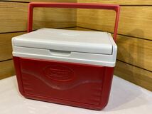 Coleman テイク　5QT レッド 3000001356 クーラーボックス テーブル　約27×21×18(h)cm 4.7L 800g トレー兼用フタ　コールマン_画像1