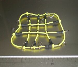  mail postage included 950 jpy!! 1/24 MINI-Z 4X4 off-road vehicle crawler accessory Kyosho Mini-Z etc. luggage net ( yellow )