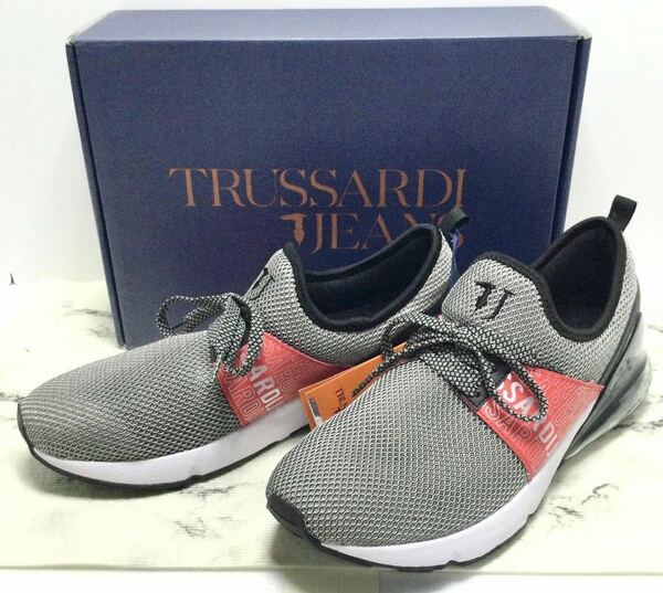 新品「TRUSSARDI JEANS」“RUNNING MESH” ハニカムメッシュ エアークッション搭載 ランニングスニーカー SIZE:45