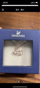 ★スワロフスキーSwarovski　クリスタルピンクハート　ネックレス