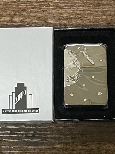 zippo 月 宇宙船 ブラックチタン 1941レプリカ 1941REPLICA 初期型 2011年製 BLACK TITAN 特殊加工品 デットストック 専用ケース 保証書