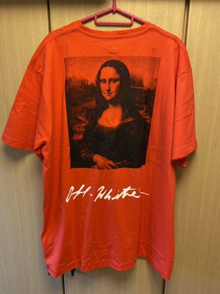 国内正規 定価45,100円 19SS OFF-WHITE c/o VIRGIL ABLOH MONA LISA オフホワイト モナリザ S/S Tシャツ 赤 M OMAA038S19185005