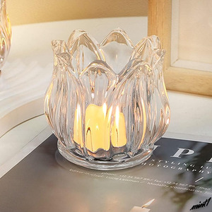 [ simple . line . modern feeling . raw . puts out ] candle holder tulip design circle bottom design interior ornament relax 