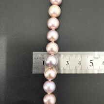 (T91223) K18 大粒 11mm～8.5mm 真珠 ネックレス レディース マルチカラー 18金 パール_画像8