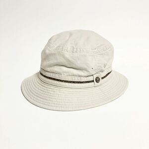 Borsalino ☆ 軽量 通年 コットン ハット バケットハット オフホワイト LL 大人カジュアル 紳士 お出かけ ゴルフ ボルサリーノ■SHWH17