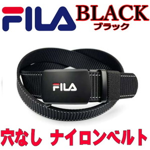 ブラック 黒 022 FILA フィラ スマートロック 穴なし ナイロンベルトの画像1