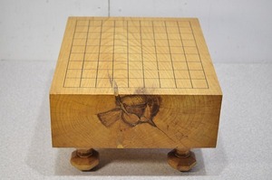 中古■ジャンク 現状 木製 将棋盤 無垢 33.5×39×高さ22.7cm(厚さ13cm)