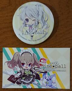 9-nine- cafe nine ball×STELLAMAP 缶バッジ 新海天(SDイラスト) カードサイズチラシ付 カフェナインボール ぱれっと 和泉つばす ぺろ