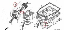 【送料無料】ホンダ純正CB900F ボルドール ボルドール2 オイルフィルタードレンボルトパッキンセット(ガスケット エレメントSC01 SC09)_画像2