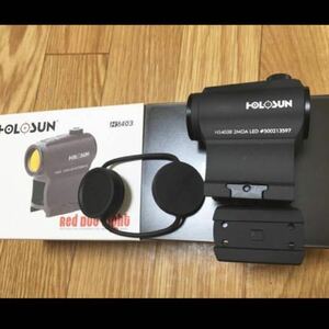 実物 本物 HOLOSUN ドットサイト HS403B 2MOA ホロサン スナイパー スコープ ホロサイト マウントベース ミリタリー Trijicon eotech T1 T2