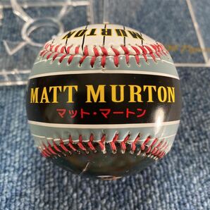 マット.マートン MATT MURTON 背番号9 プロ野球 阪神タイガース レプリカサイン フォトボール 球団ロゴ ケース入り レアの画像5