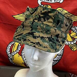 米軍海兵隊　放出品USMC ウッドランドマーパット キャップ キャンプ アウトドア おしゃれ　サバゲ　MEDIUM (INV KL60)