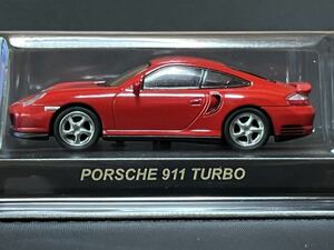 京商 1/64 ポルシェミニカーコレクション3 PORSCHE 911 TURBO ターボ 996 レッド