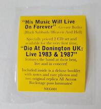 DIO CD2枚 LIVE AT DONINGTON UK 1983&1987 BACKSTAGE PASS SACRED HEART DELUXE EXPANDED EDITION ディオ RONNIE JAMES BBC ライヴ_画像2