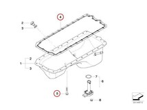 [優良品]BMW E87 E82 E60 E61 E63 130i 135i 525i 530i 530xi 630 エンジンオイルパンガスケット ボルト付き 11137548031 11132210959_画像2