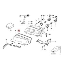 URO製 BMW E46 328i 330i 330xi ヘッドライトレンズガスケット 左右セット 63128380210_画像2