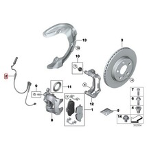 全国送料200円 BMW MINI ミニ F55 Cooper CooperS One フロント ブレーキパッドセンサー 1本 34356887151 34356865611 34356887827_画像2