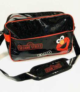  Sesame Street Elmo Elmo shoulder bag shoulder .. bag vinyl material black Vintage 