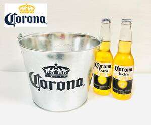 非売品　Corona　コロナビール　バケツ　シルバー　ブリキ製　ノベルティ　Corona Extra
